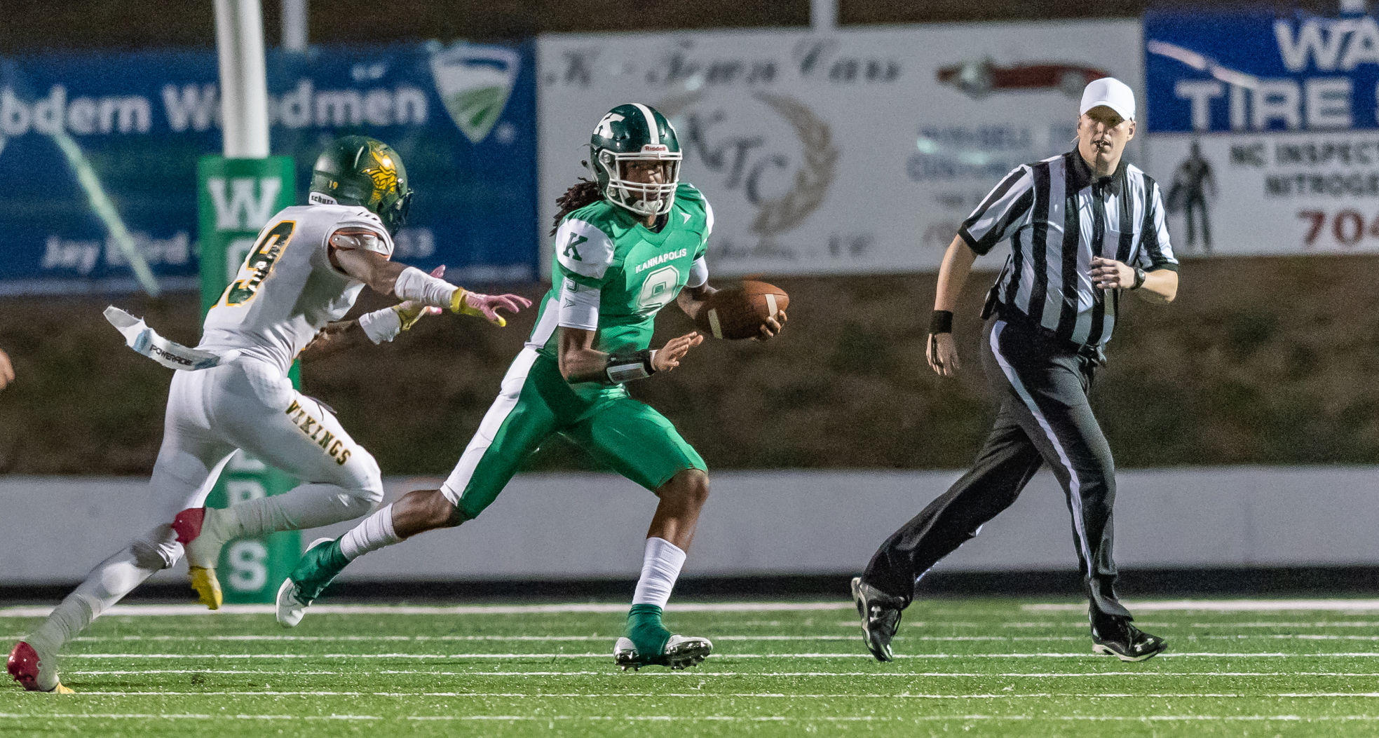 Friday night high school football action